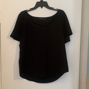 Apt. 9 Women's Elegant Black Short Sleeve Top